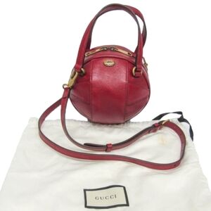 Gucci Tifosa Red Calfskin Mini Basketball Bag